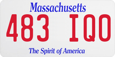 MA license plate 483IQ0