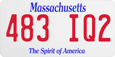 MA license plate 483IQ2