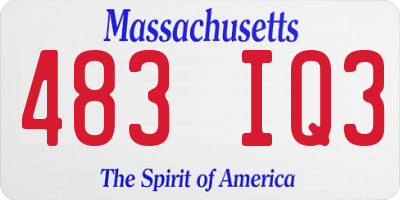 MA license plate 483IQ3