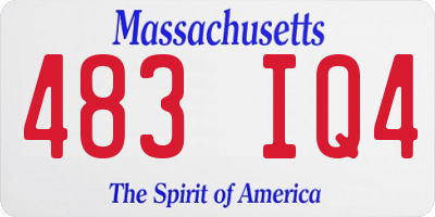 MA license plate 483IQ4