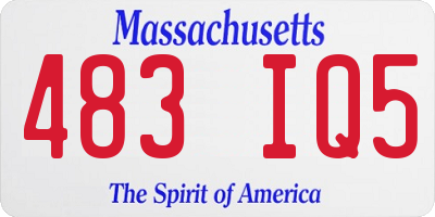 MA license plate 483IQ5