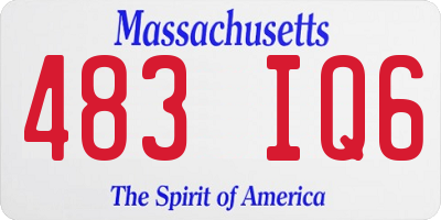 MA license plate 483IQ6