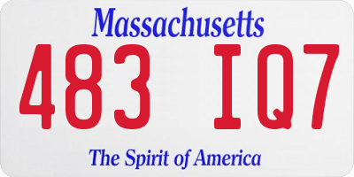 MA license plate 483IQ7
