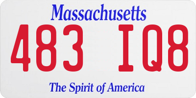 MA license plate 483IQ8