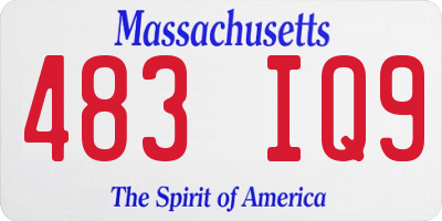 MA license plate 483IQ9