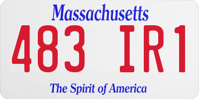 MA license plate 483IR1
