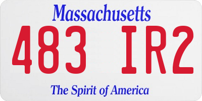 MA license plate 483IR2