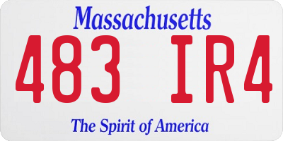 MA license plate 483IR4