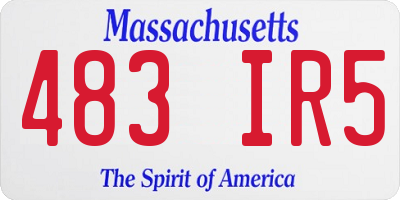 MA license plate 483IR5
