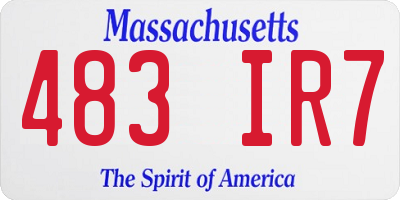 MA license plate 483IR7