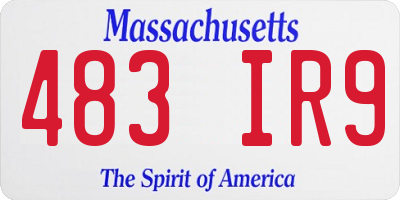 MA license plate 483IR9