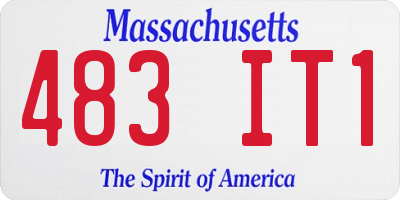 MA license plate 483IT1