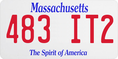 MA license plate 483IT2
