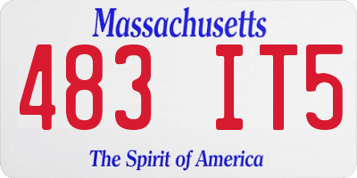 MA license plate 483IT5