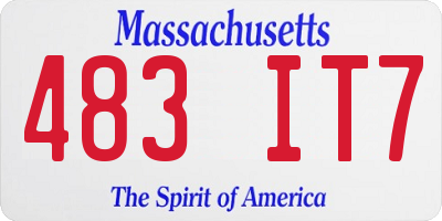 MA license plate 483IT7