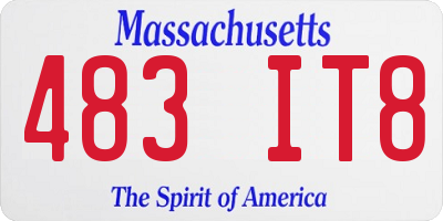 MA license plate 483IT8