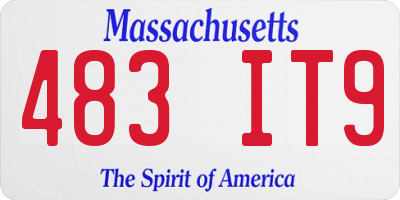 MA license plate 483IT9