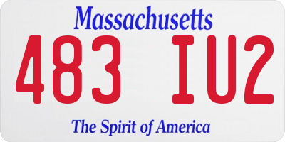 MA license plate 483IU2