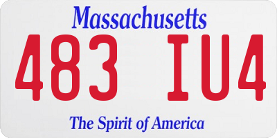 MA license plate 483IU4