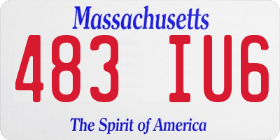 MA license plate 483IU6