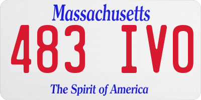 MA license plate 483IV0