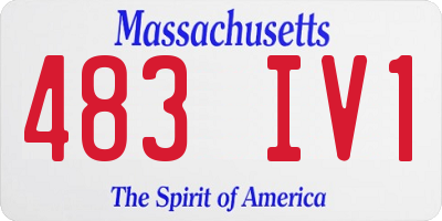 MA license plate 483IV1