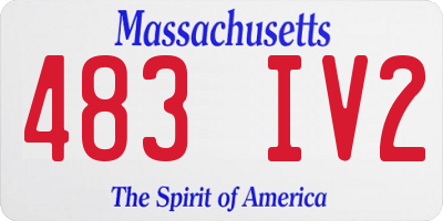 MA license plate 483IV2