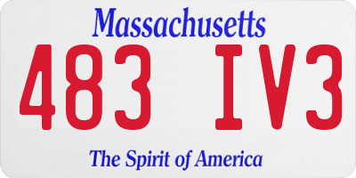 MA license plate 483IV3