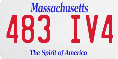 MA license plate 483IV4