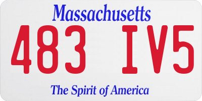 MA license plate 483IV5
