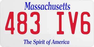 MA license plate 483IV6