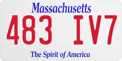 MA license plate 483IV7