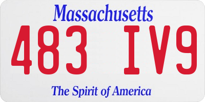 MA license plate 483IV9