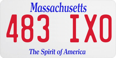 MA license plate 483IX0