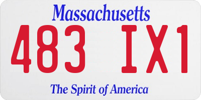 MA license plate 483IX1