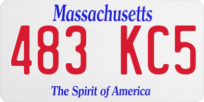 MA license plate 483KC5