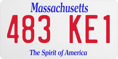 MA license plate 483KE1