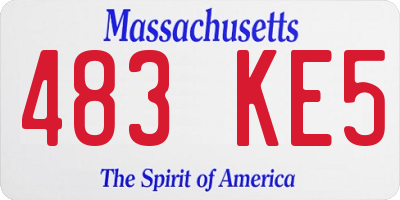 MA license plate 483KE5