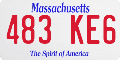 MA license plate 483KE6
