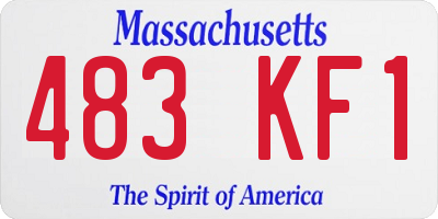 MA license plate 483KF1