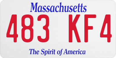 MA license plate 483KF4
