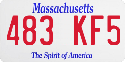 MA license plate 483KF5
