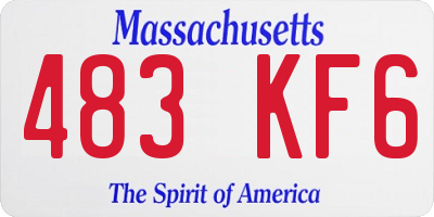 MA license plate 483KF6