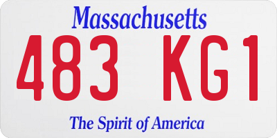 MA license plate 483KG1