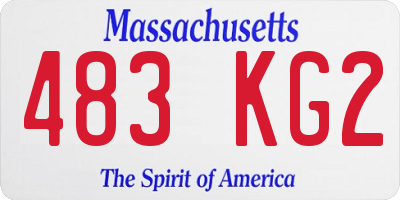 MA license plate 483KG2