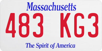 MA license plate 483KG3