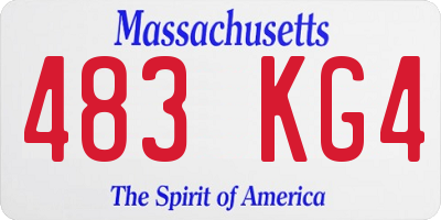 MA license plate 483KG4