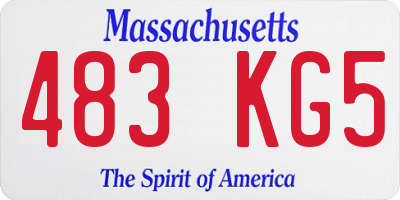 MA license plate 483KG5