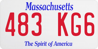 MA license plate 483KG6