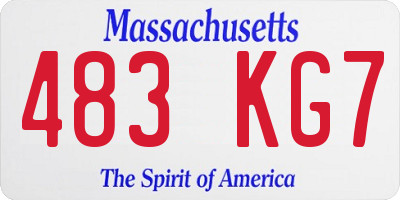 MA license plate 483KG7